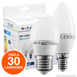 Fino a 30 LAMPADINE LED 5,5W V-TAC attacco E27 E14 Lampadina Candela Oliva Vtac
