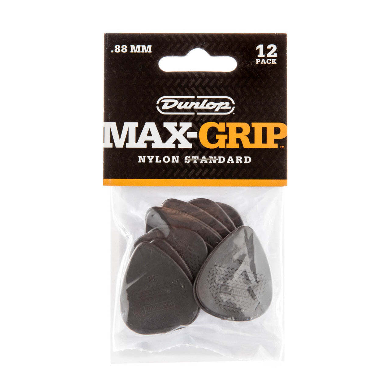 Dunlop MAX-GRIP® NYLON STANDARD PICK .88MM Pack 12