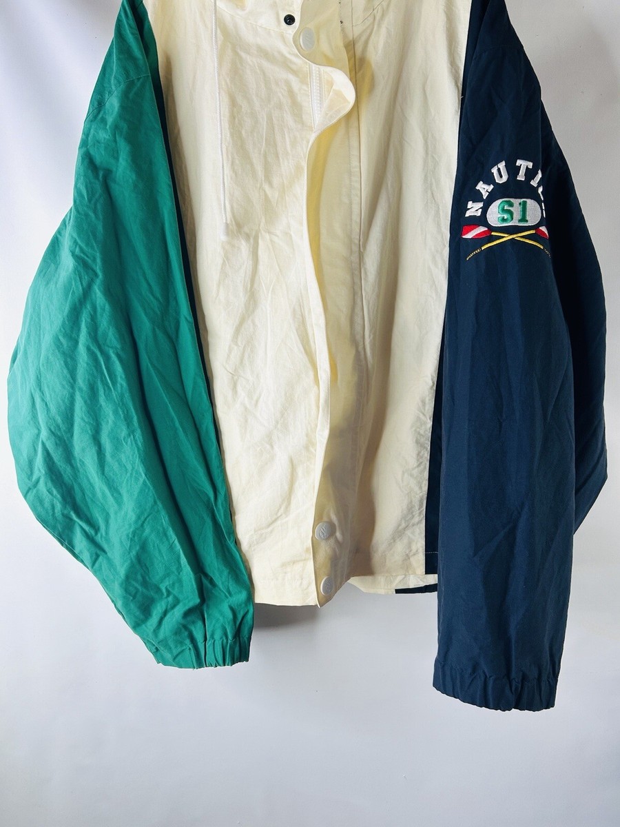 Vintage 90s Nautica Mens Medium Color Block Spell Out Vintage 90s Nautica Mens Medium Color Block Spell Out