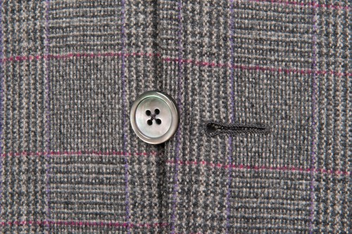 $2290 D'AVENZA Gray Cashmere Wool Windowpane Jacket Sewn in Italy 40 US / 50 EU - Picture 4 of 8