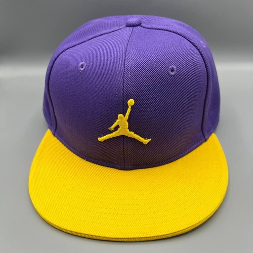 Air Jordan Hat Men 7 3/8 Purple Jumpman Fitted Cap Kobe Bryant LA Lakers