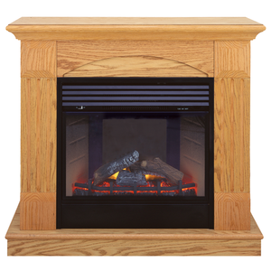 Procom Deluxe Electric Fireplace With Remote Control Oak Finish