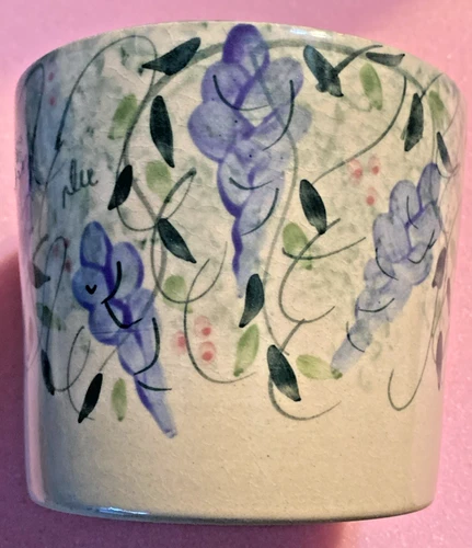 Vtg. Yesteryears Pottery Crock Canister Jar  Hand Turned Marshall, Texas  4.5”