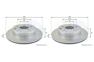 Rear Coated Brake Discs FOR NISSAN 350Z 3.5 02-/>08 CHOICE2//2 Petrol Z33 Comline