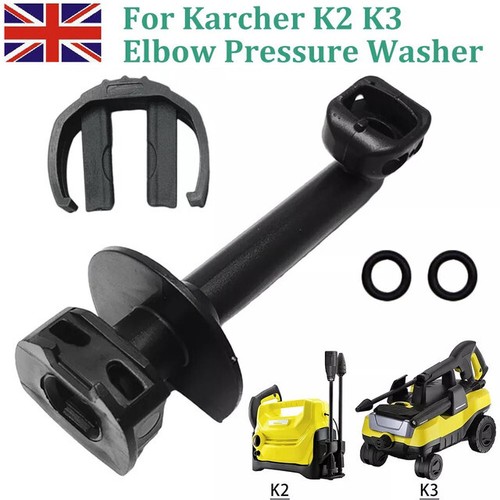 Codo De Salida Y Repuesto Para Hidrolimpiadora Karcher K2/K3 - Incluye Clip Y Juntas, Compatible Con Varios Modelos