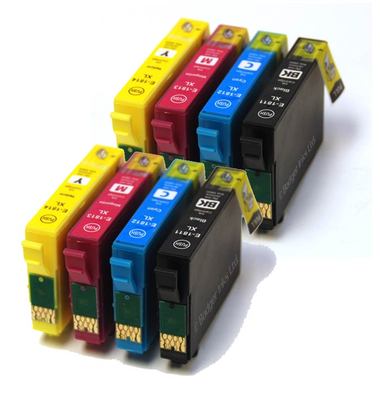 Lot De 8 Cartouches D'encre Compatibles Epson T1631 T1632 T1633 T1634 - Non OEM