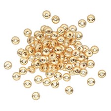 Bead, 100 Gold Plated Brass 4.5x2.5mm Corrugated Rondelle Beads with 0.8mm Hole