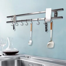 Magnetic Knife Strip with 8 Hooks Magnetic Utensil Hanger Strong Suction