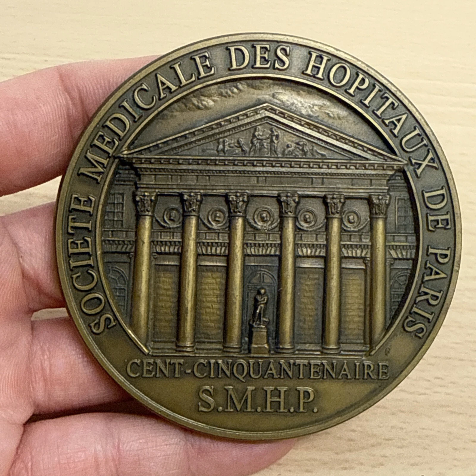 Médaille Société Médicale Des Hôpitaux De Paris Cent Cinquantenaire En Bronze