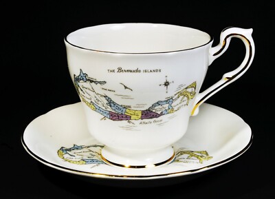Paragon Fine Bone China Teacup & Saucer ''The Bermuda Islands'' 1919-1960 England