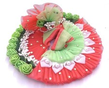 Laddu Gopal ji Dress with Rose Pink Base Size-06 US