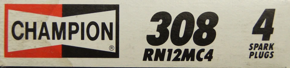 Velas de ignição Champion Copper Plus pacote com 4 novo estoque nº 308 RN12MC4 - Imagem 4 de 4