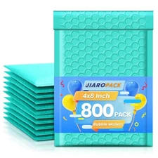 800x Bulk Bubble Mailers 4x8" Small Padded Envelope Mailing Bags 4x7 Teal #000