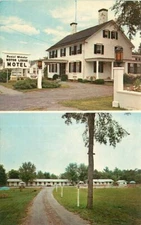Roadside Postcard 2 Views Daniel Webster Motor Lodge, Boscawen, New Hampshire 