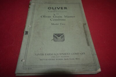 Oliver White Tractor 2 Grain Master Combine Manual TBPA 