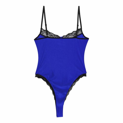 Men's Nightwear Lace Sleeveless Bodysuit Body-con Underwear Bra Leotard Lingerie - Picture 16 of 54