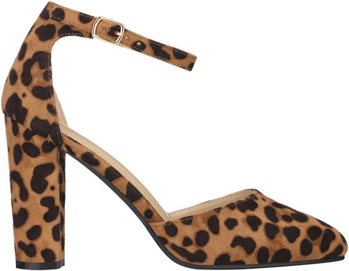 NEW Women's Point Toe Chunky Heeled Pumps Ankle Strap Pumps High Heel Pump - Imagen 33 de 51