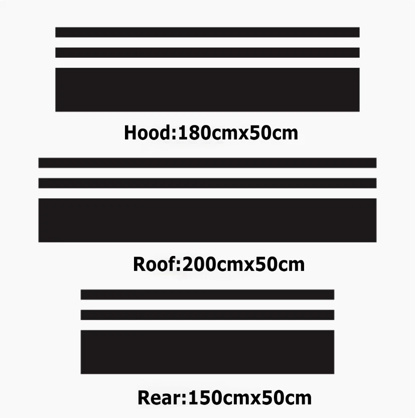 Pegatina gráfica de coche a rayas de carreras para BMW X3 X5 M6 capó techo parachoques trasero calcomanías Foto 3 de 4
