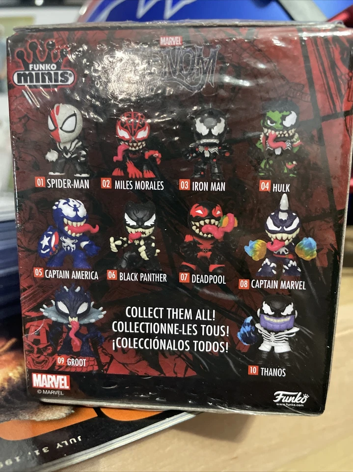 Figura Funko Minis Marvel Venom #05 Capitán América Cabeza Bobble Azul Nueva en Caja Sellada Foto 3 de 3