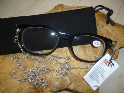 Wenn Lesebrille.....dann Mini-Reader an der Kette - schwarz +1,5 +2,0 +2,5 +3,0 