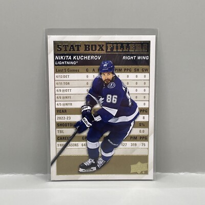2023-24 Upper Deck Series 1 Hockey NIKITA KUCHEROV STAT BOX FILLERS  GOLD