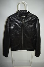 Schott NYC Giacca Vintage Pelle Nera Cafe Racer Bici Uomo Taglia L MADE IN USA