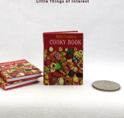 LITTLE THINGS OF INTEREST 1:6 Scale BETTY CROCKER CHRISTMAS COOKBOOK Playscale Readable Illustrated Book