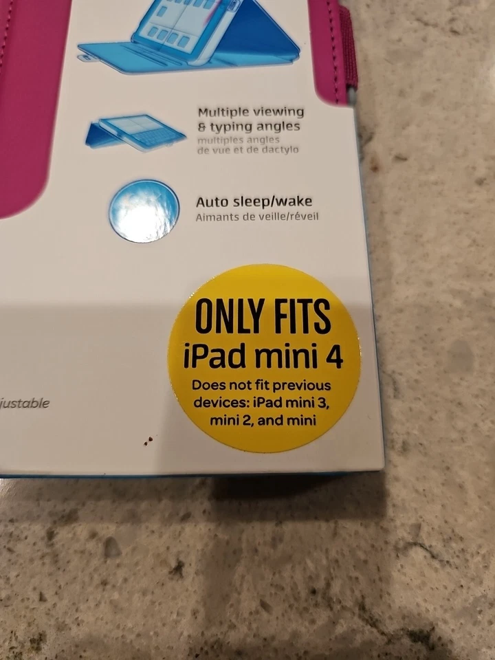 Speck StyleFolio Case With Built In Stand for iPad Mini 4, Pink NEW - Изображение 4 из 4