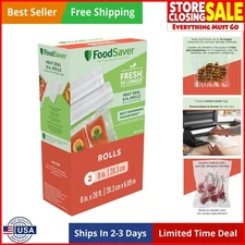 Ultra Durable Vacuum Sealer Bags - 8" x 20' Rolls for Freshness & Freezer Safety
