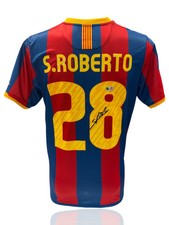 SERGI ROBERTO SIGNED FC BARCELONA 2010/11 HOME SHIRT (ACG CERT AG17729)