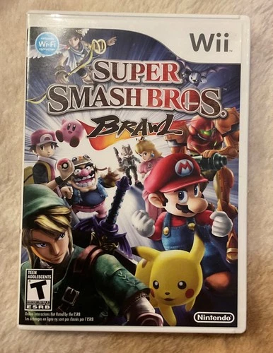 Super Smash Bros. Brawl Wii Nintendo 2008 CIB w/Manual Tested Mint