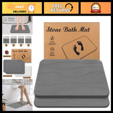 Diatomaceous Earth Bath Mat Set, Non-Slip Quick Drying Shower Floor Mats, 2 Pack