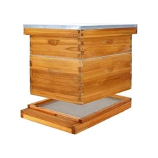 10 Frame Beehive Kit w/Screened Bottom Board Dipped in Beeswax