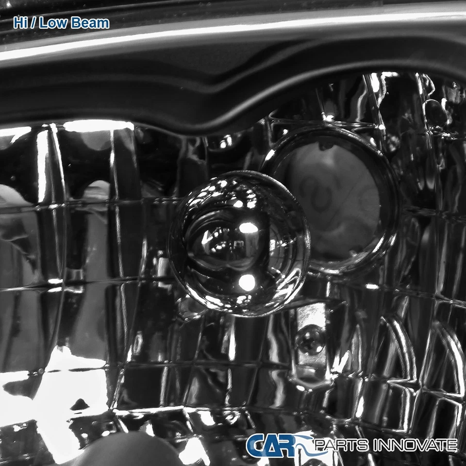 Fit Ford 94-98 Mustang GT SVT Headlights Black+Corner Turn Signal Lamps w/ Amber - Image 3 of 4