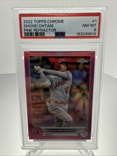 2022 Topps Chrome - Shohei Ohtani #1 Pink Refractor PSA 8