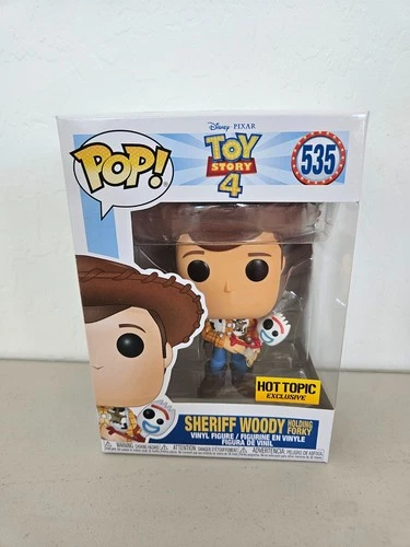 Funko Pop! Toy Story 4 - Sheriff Woody holding Forky # 535 (Hot Topic Exclusive)