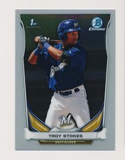 2014 Bowman Chrome Draft #CDP111 Troy Stokes Milwaukee Brewers