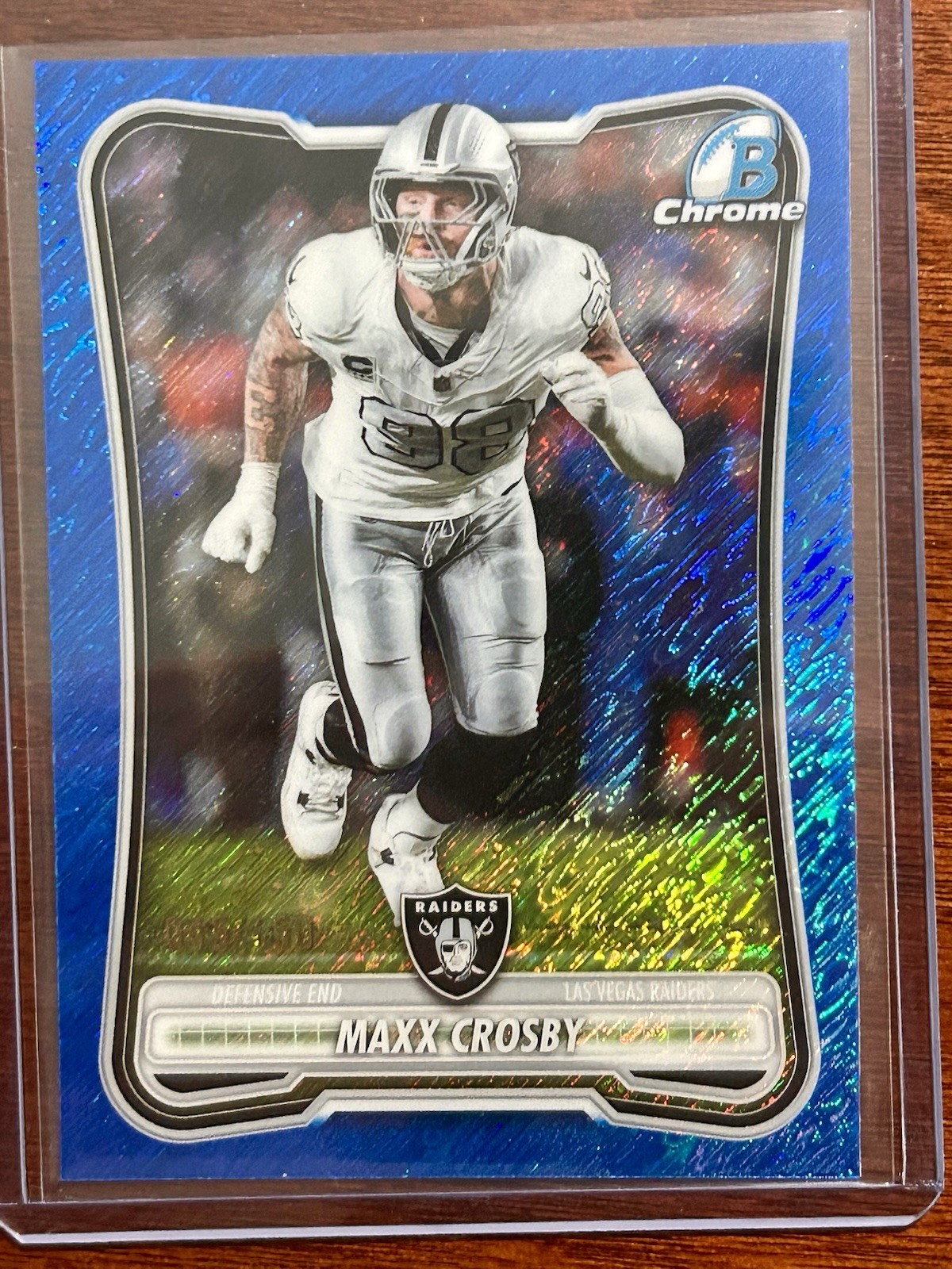 2026 Topps Bowman Chrome Maxx Crosby Blue Shimmer /150 BCV-58 Raiders🔥🏈