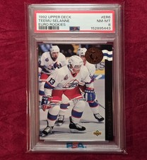 1992-93 TEEMU SELANNE PSA 8 Upper Deck ER6 RC Euro Rookies - *RARE 1 of 1
