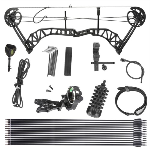 37 Zoll Compoundbögen Pfeile Kit 0-70lbs 330fps Einstellbar Bogenschießen Jagd - Bild 13 von 17