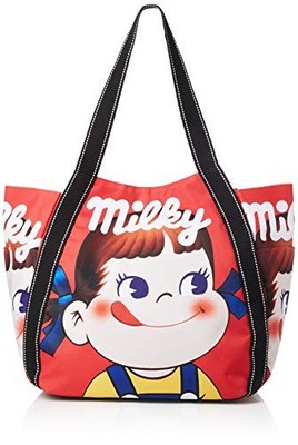 PEKO CHAN Fujiya Large Balloon Tote Bag Red A3 Size Shoulder Bag Milky Japan JP