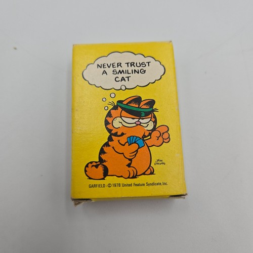 Garfield Mini Carte da Gioco Vintage 1978 "Non Fidarti mai di un Gatto Sorridente" - Foto 2 di 4