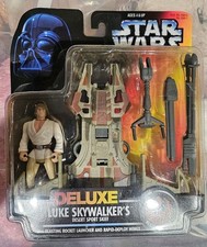 STAR WARS POWER OF THE FORCE DELUXE LUKE SKYWALKER WITH DESERT SPORT SKIFF