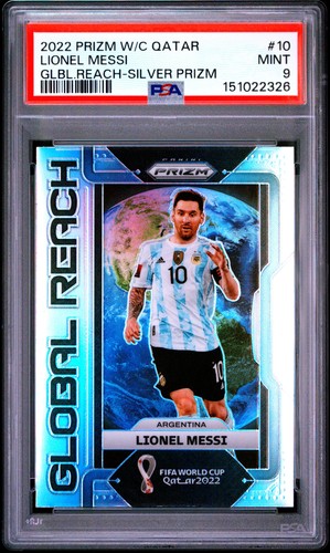 Lionel Messi [Silver] #10 2022 Panini Prizm World Cup Global Reach card
