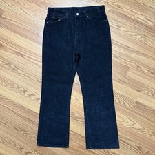 Vintage Levi  s 517 Black Corduroy Pants Bell Bottom 34x30 Boot Cut USA Made 80s