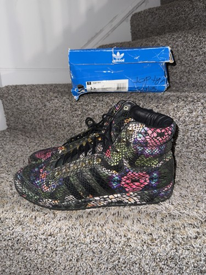 #ad adidas Top Ten Floral High Black Size 13 S84907 $105.00