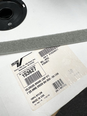 1'' Velcro  Brand Foliage Green Loop Side Only - MIL-SPEC - SEW-ON TYPE -1 YARD