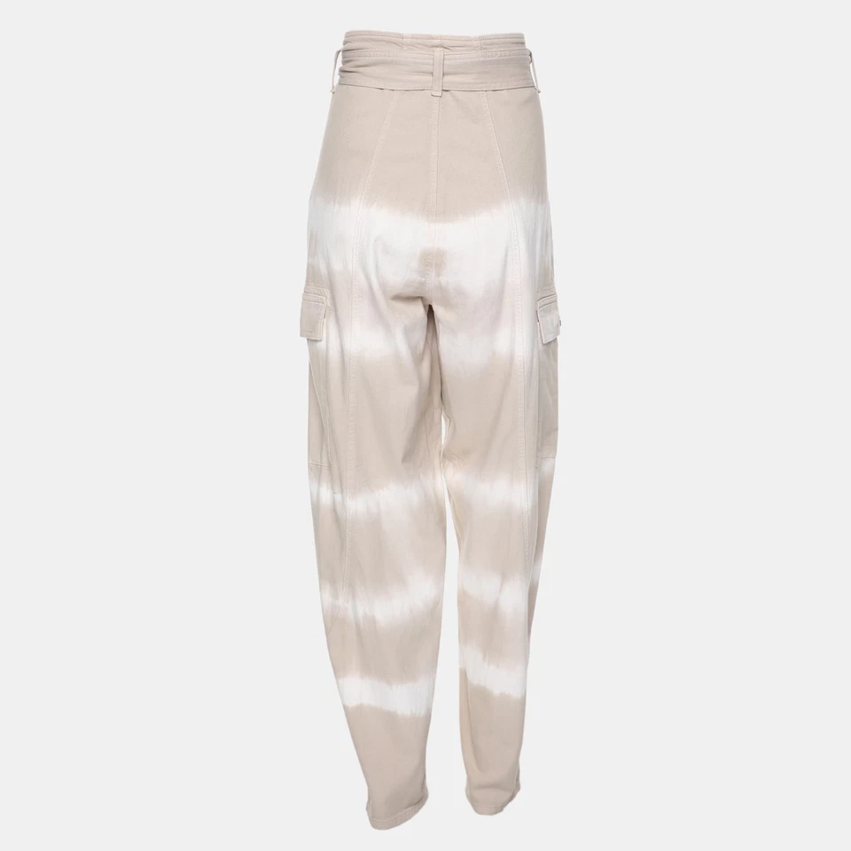 Pantalón Stella McCartney Beige/Blanco Algodón Bambú Safari Tie Dye S Foto 2 de 4