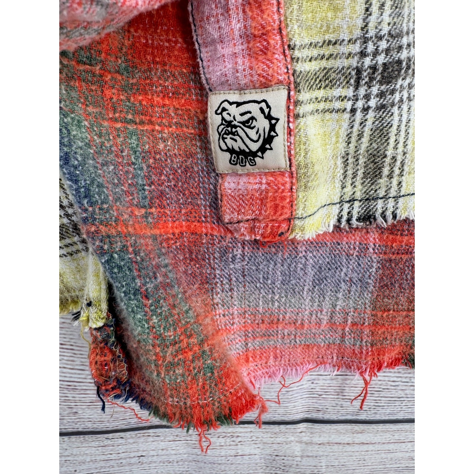 BDG Patchwork Flannel Button Down Shirt Womens Me… - image 3