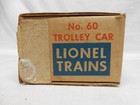 POSTWAR LIONEL No. 60 LIONELVILLE RAPID TRANSIT TROLLEY IN OB, C-7 EX+ — photo 8